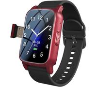 X&Z-XAOY Elderly Smart Watches with Fall Detection,SOS,Video Call Personal Fall Alert Detection Alarm Watch Waterproof(Red)