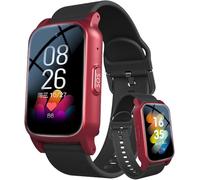 X&Z-XAOY Fall Alert Devices for Elderly Dementia Alzheimer Autism Patients Elderly Smart Bracelet Watch with Fall Detection,SOS Call Function(Red)