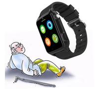 X&Z-XAOY Fall Alert Devices For Elderly Smart Watch For Seniors Waterproof Phone Watch With GPS,SOS,HD Video Calls-Gifts For Parents And Elders (Color : Black)