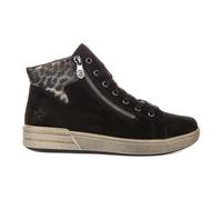 Rieker X0709 womens super soft black suede hi-top sneaker boots (Black, 6, UK Footwear Size System, Adult, Women, Numeric, Medium, 6)