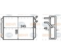 MAHLE ORIGINAL AH 70 000S Heater matrix
