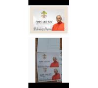 X1 Postcard Pope Leo XIV Robert Francis Prevost vatican memorial postcard on paper 350gsm Carte postale mini poster 10,2 x 15,2 cm postcard or mini poster 4x6 inch size