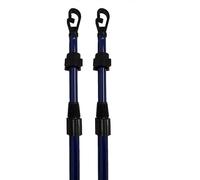 X1/X2/X4 Heavy Duty Telescopic Washing Line Prop Adjustable Outdoor Clothes Line Pole Support with Rubber Grip Extendable from 1.25M to 2.4M Metal Weather-Resistant (2)