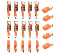 x10 6m 5000kg 50mm Recovery Ratchet Straps Tie Down J Hook lashing strap