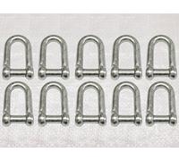 x10 6MM Galvanised Steel Commercial Dee Shackle with Countersunk Pin