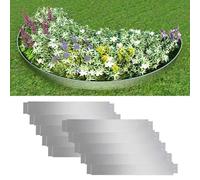 x10 Flexible Lawn Edging Border Fence Strips Galvanised Steel Metal 100x15cm UK