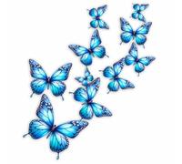 x10 Ice Blue Butterfly Vinyl Decal Stickers, Cover Mark, Vibrant Wall Decor
