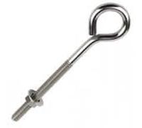 x10 M6 X 150MM Zinc Plated Folded Straining Eyebolts Nut & Washer