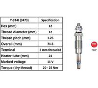 X10 - NGK GLOW PLUG QUALITY OEM 3473 / Y-924J