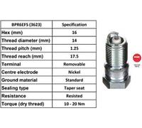 X10 - NGK SPARK PLUG QUALITY OEM 3623 / BPR6EFS