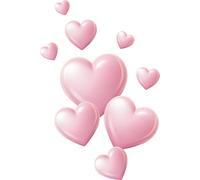 x10 Pink Heart Vinyl Decal Stickers, Cover Marks, Cute Baby Blush Gift Idea