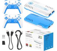 X10 PRO Retro Game Stick with 50000+ Games, 4K HDMI HD Plug and Play Game Stick with 2 Controllers, Support 50+ Simulators, 2 Player Battle (Style 1)
