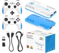 X10 PRO Retro Game Stick with 50000+ Games, 4K HDMI HD Plug and Play Game Stick with 2 Controllers, Support 50+ Simulators, 2 Player Battle (Style 2)