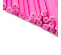 x100 190mm x 4.5mm Pink Coloured Plastic Lollipop Lolly Cake Pop Sticks Crafts by Loypack