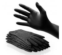 x100 Black Nitrile Gloves 7 Mil Large | Heavy-Duty Disposable Gloves | Industrial use Mechanic work Gloves.