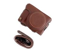 X100V X100F Camera Case, Zakao PU Fullbody Bottom Opening Version Protective Leather Camera Case Bag for Fujifilm Fuji X100V X100F with Shoulder Strap (Coffee)