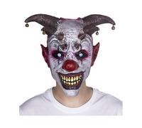 (x12048) Evil Clown Mask Horror Villian Slasher Circus Carnival Halloween Party