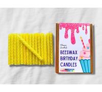 x16 Beeswax Birthday Candles | Hand-Rolled | Eco-Friendly (Yellow)