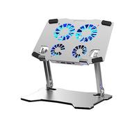 X16 Laptop Stand with Cooling Fan and Ergonomic Design Notebook Holder Aluminum Alloy Tablets Pad Stands Bracket Multi Functional Design High Efficiency Cooling Fan Holder Portable Ergonomic