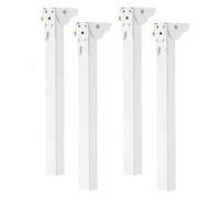 X1NGFU 90° Iron Folding Table Legs Self-Locking Hinge Metal Furniture Support Legs,Foldable Furniture Feet,Metal Coffee Table Legs,for Bedside Tables,Laptop Table,with Screws (70cm(27.5in),White)