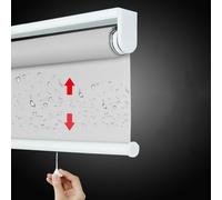 X1NGFU Cordless Blackout Roller Blind,Automatic Rise Spring Roller Shades,UV Protection Fabric Window Shades,Retractable Curtain for Home,Custom Size,Width X Height (90cm x 180cm (35in x 71in))