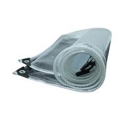 X1NGFU Water proof PVC Transparent Tarpaulin Tear-Resistant Clear Tarpaulin Tarp Cover,0.35mm Thick PVC Protective Cover for Awning Enclosure,Customizable (1m x1m (3.28ft x3.28ft))