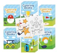 X1zuue Golf Coloring Books for Kids - 24Pcs Bulk Sports Golf Theme Mini Coloring Booklet DIY Art Drawing Book for Toddlers Holiday Birthday Party Goodie Bags Stuffers Sunday School Classroom Favors