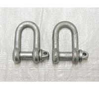 X2 0.25 Ton Galvanised Large Dee Shackles with 9MM Screw Pin to BS3032