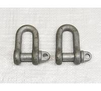 X2 1 Ton Galvanised Small Dee Shackle with Screw Pin - BS3032 1000KG Galv Lifting Towing Certified