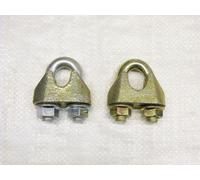 x2 34MM DIN1142 Wire Rope Grips Zinc Plated - Cable Clamp Fixing Bulldog Lifting