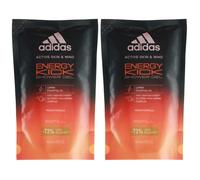 X2 Adidas Energy Kick Men Shower Gel Refill 400ml