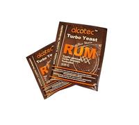 X2 Alcotec Turbo Yeast Rum, Distillers Strain for Rum Production with Glucoamylase Enzyme 73g 25L