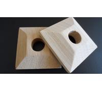 x2 All-in-All Oak Pyramid Un-Finished Pipe Covers/Rad Rings/Pipe Rose/Collar- for 15mm Pipe