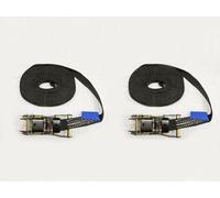x2 Black 25MM 5M 1.5 Ton Endless Ratchet Straps - 1500KG Metre Tie Down Lashing