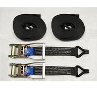 X2 Black 50MM 3M 5 Ton Ratchet Straps - Claw Hook 5000KG Metre Tie Down J Lashing