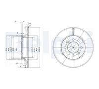 Delphi BG2290 2x Brake Discs Front Fits Austin Maestro Montego MG MGF Rover