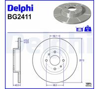 x2 Brake Disc BG2411 Fits Alfa Romeo Chrysler Fiat Lancia 145 146 155 Solid
