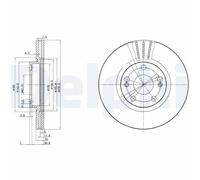 x2 Brake Disc BG2697 Fits Renault Espace Kangoo Laguna Safrane Scenic Vented