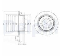 DELPHI BG3105 Brake disc
