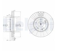2x DELPHI Brake Discs Front Right For Chrysler Crossfire Mercedes-Benz CLK