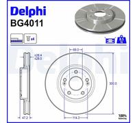 x2 Brake Disc BG4011 Fits Hyundai Kia ix35 i40 Sonata Tucson Carens Optima