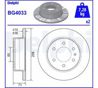 Genuine Delphi BG4033 Rear Brake Disc Set 298mm For Mercedes Sprinter VW Crafter