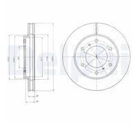 DELPHI BG4257 Brake disc