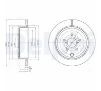 DELPHI BG4288 Brake disc