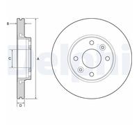 x2 Brake Disc BG4459C Fits Dacia Lada Mercedes Nissan Renault Smart Dokker