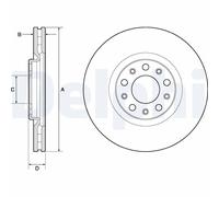x2 Brake Disc BG4763C Fits Alfa Romeo Fiat Jeep Tonale 500X Compass Renegade