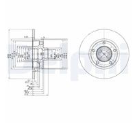 Delphi BG2714 2x Brake Discs Rear Fits Seat Toledo VW Corrado Golf Passat Vento