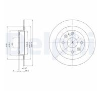 DELPHI BG2805 Brake disc