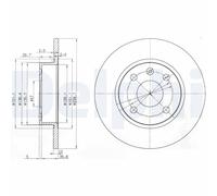 x2 Brake Disc Delphi BG3771 Fits Vauxhall Combo Corsa Tigra Combo Tour Solid