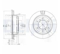DELPHI BG3813 Brake disc